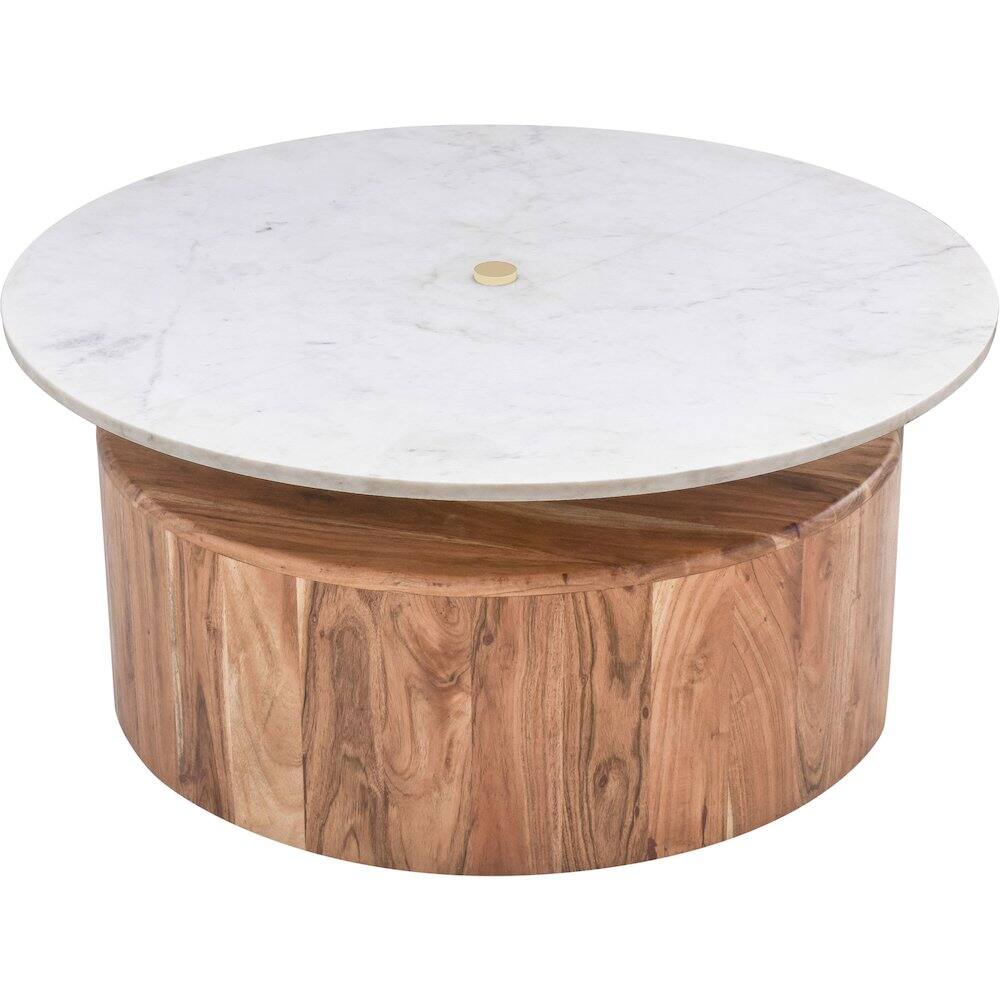 Alt View 3. Meridian Furniture - Stonewood Natural Acacia Wood Coffee Table - Brown.