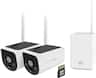 Swann - MaxRanger Version 2 4K Solar Wireless Security System W/ Base Station & 2 Forever Charged Solar Powered Cameras, 64GB - White