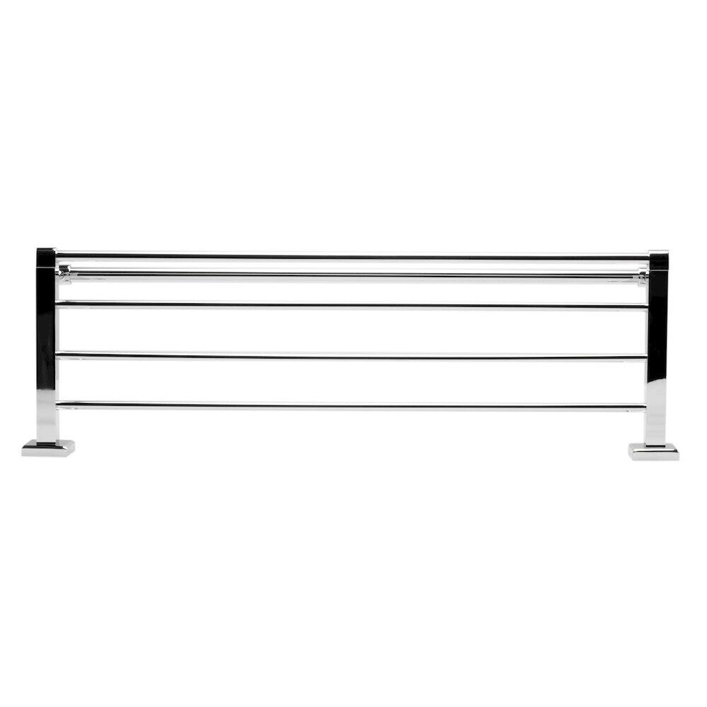 Left. Alfi - Polished Chrome 24 inch Towel Bar & Shelf Bathroom Accessory - Silver.