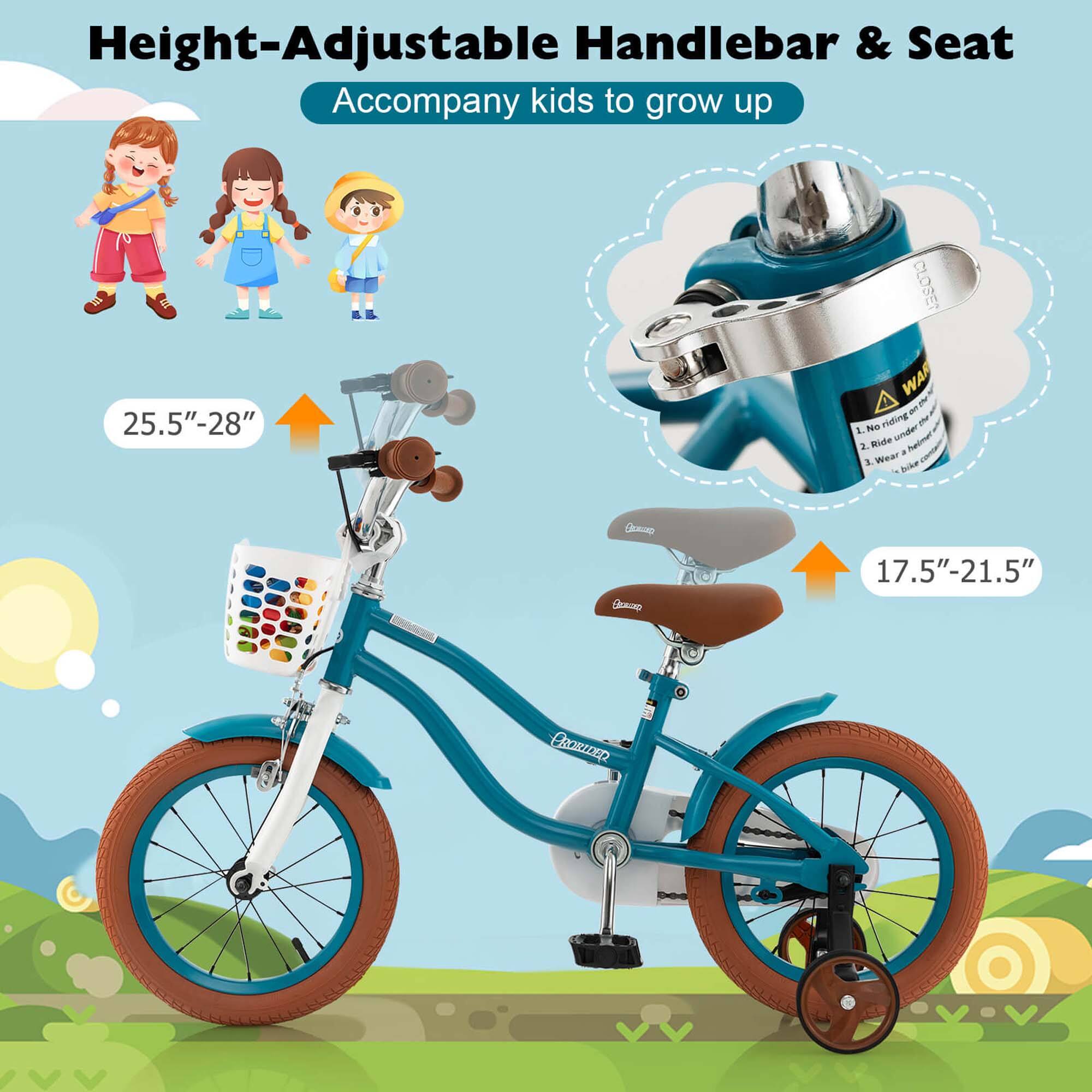 Height-Adjustable Handlebar & Seat  
Accompany kids to grow up  

25.5"-28"  

17.5"-21.5"