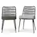 Front. Simpli Home - Beachside Outdoor Dining Chair (Set of 2) - Grey.
