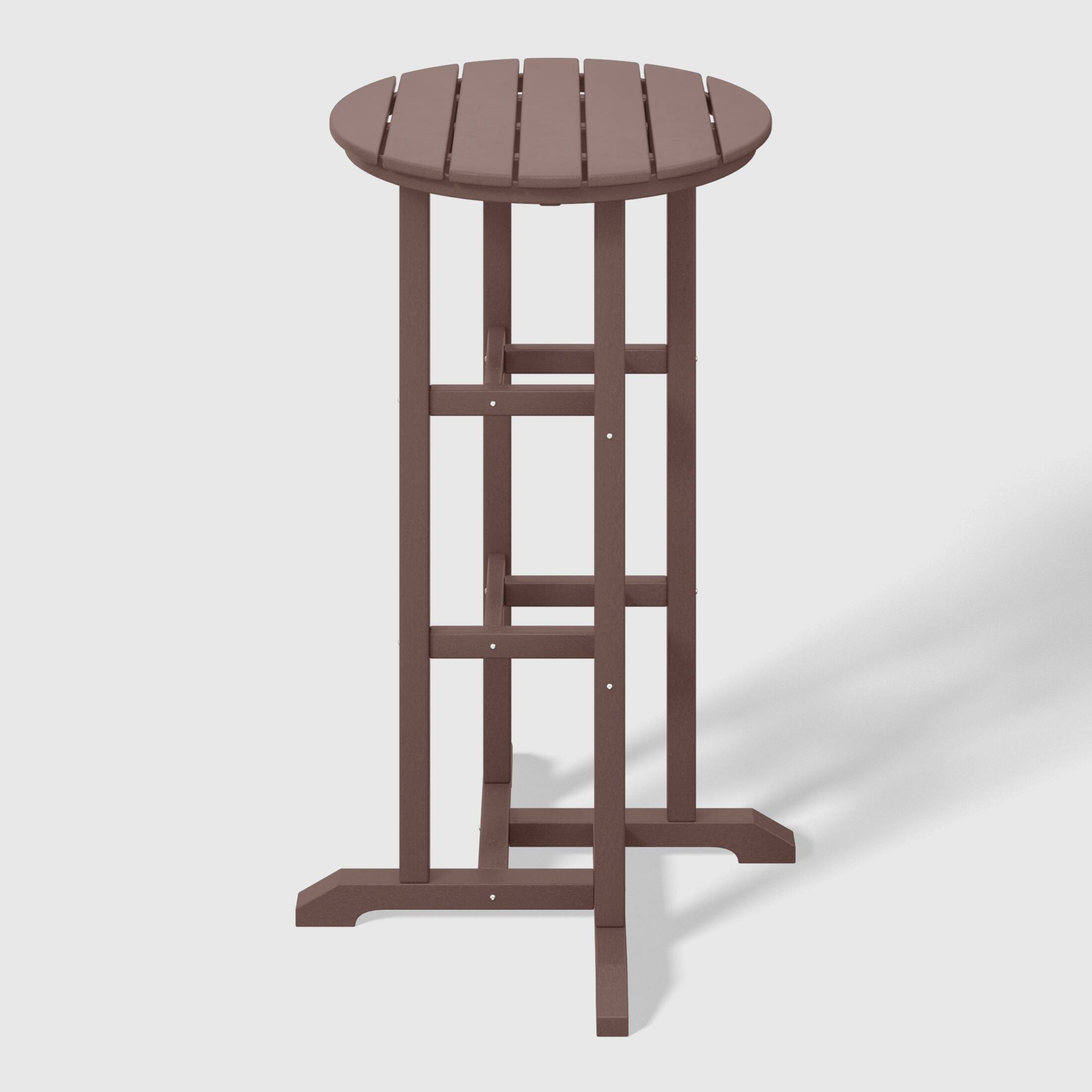 Alt View 1. WestinTrends - WestinTrends Malibu 42" Counter Height Round Outdoor Patio Bistro Bar Table - Dark Brown.