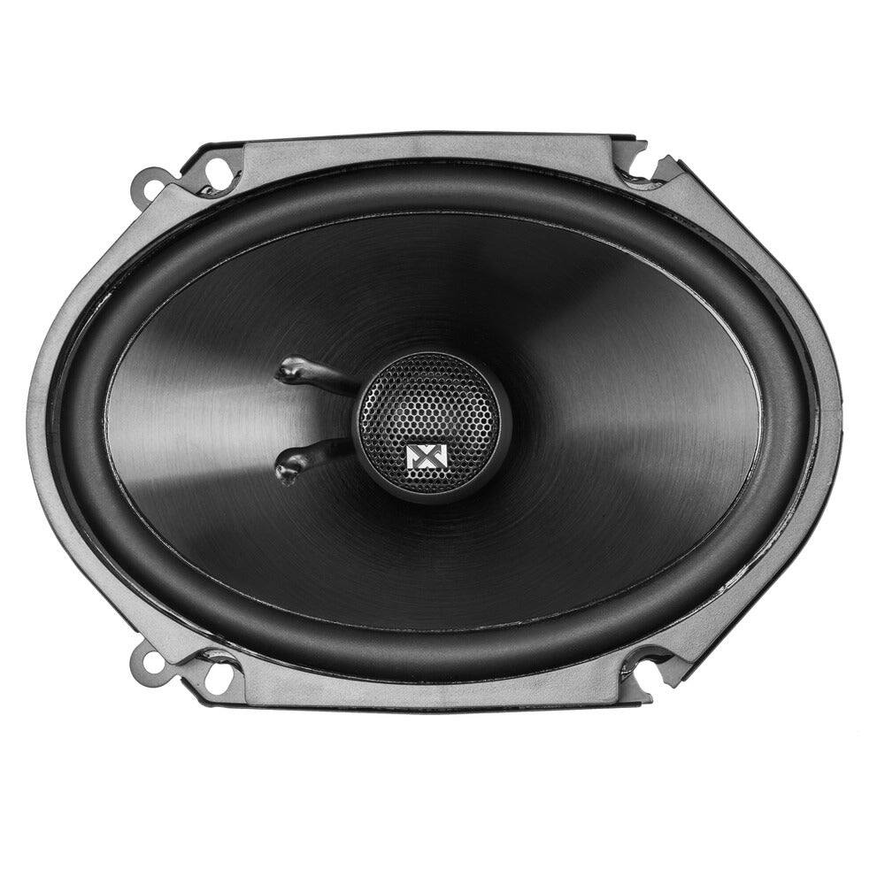 Left. NVX - 2005-2014 Ford Mustang - 6x8-Inch N-Series Rear Speaker Upgrade Kit - Black.