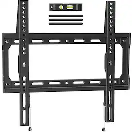 Dazzed Corner - Ultra Slim Fixed TV Wall Mount for 26-60'' TVs, Low Profile, VESA 400x400 - Black