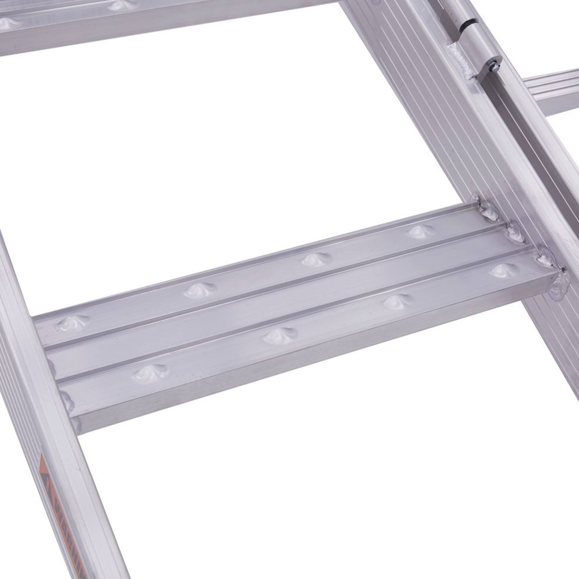 Alt View 7. Black Widow - Black Widow Aluminum Bi Fold Motorcycle Ramp with Steps, Folding Ramp, Silver - Silver.