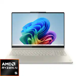 Lenovo - Yoga 7 2-in-1 - Copilot+ PC - 16" 2K LCD Touchscreen Laptop - AMD Ryzen AI 5 340 2025 - 16GB Memory - 512GB SSD - Seashell