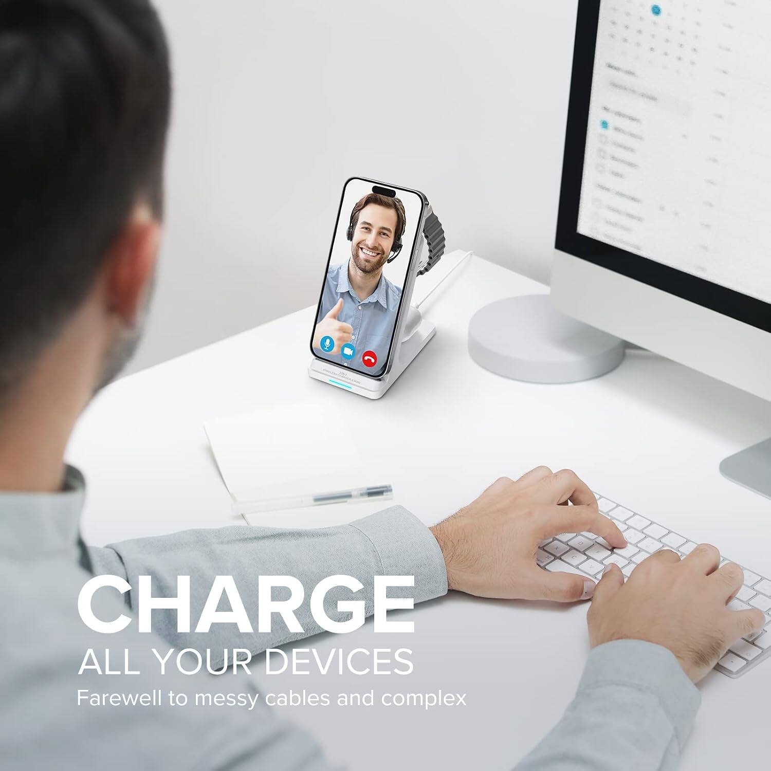 CHARGE ALL YOUR DEVICES  
Farewell to messy cables and complex