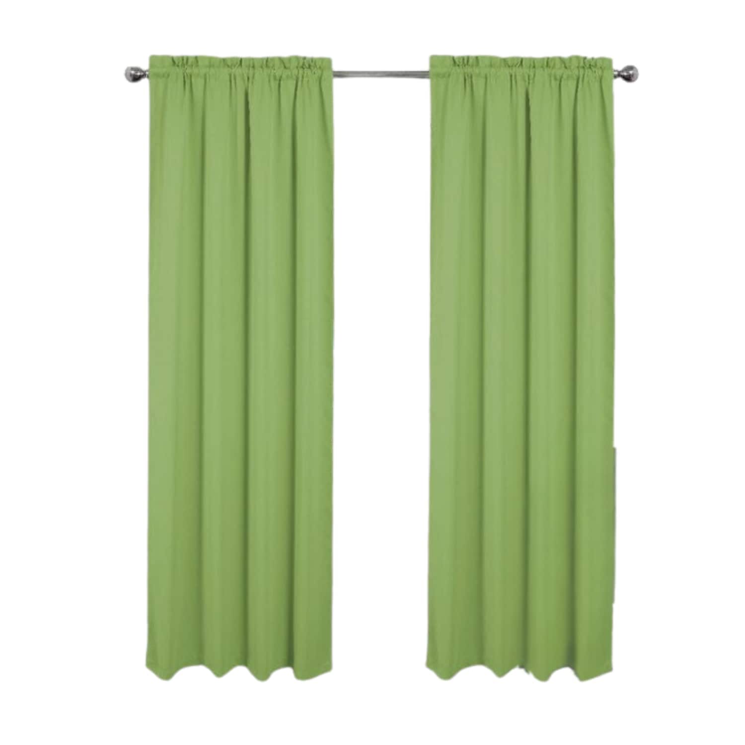 RT Designers Collection - 100% Polyester Twilight Blackout Rod Pocket Curtain Panel 54" x 84" - Sage