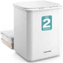 SereneLife - Luxury Towel Warmer Bucket with Auto Shut-Off, Heated Towel & Blanket Warmer for Bathroom - White