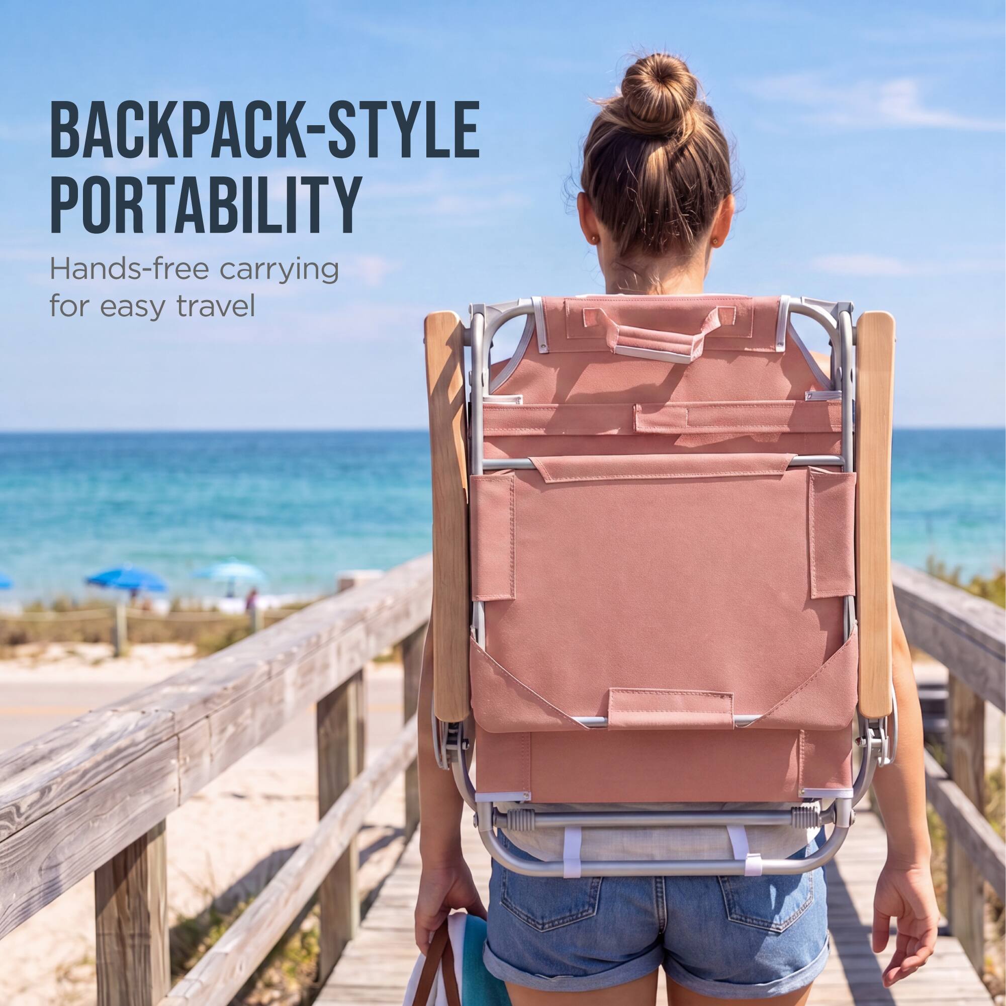 BACKPACK-STYLE PORTABILITY  
Hands-free carrying for easy travel