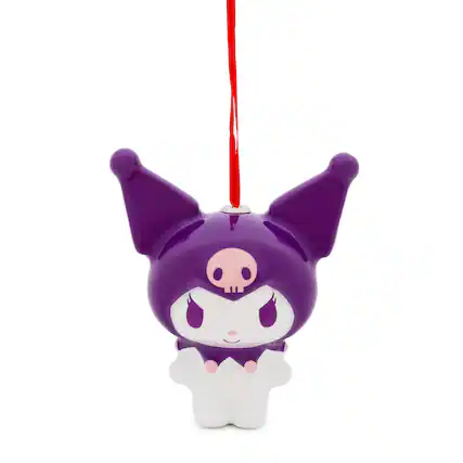 Front. Surreal Entertainment - Sanrio Kuromi 4-Inch Shatterproof Decoupage Ornament - Purple.