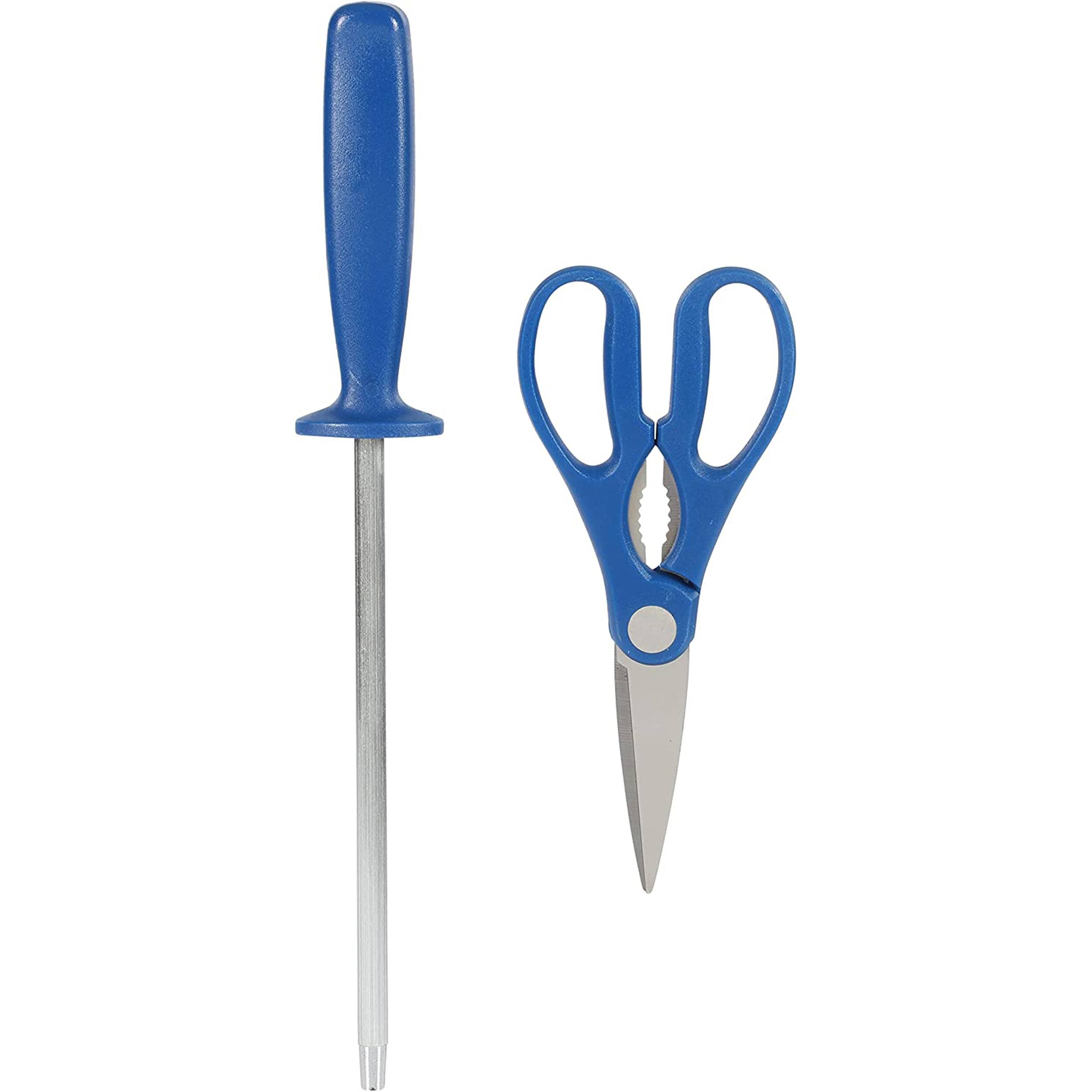 Alt View 4. Oster - Oster Langmore 15 Piece Stainless Steel Blade Cutlery Set in Dark Blue - Dark Blue.