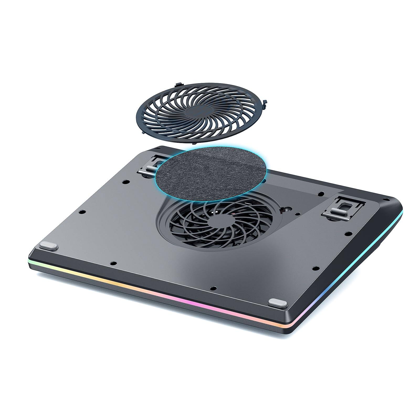 Front. HongFei - HongFei 5-Pack Dust Covers for V12/V12 Ultra/V13 Laptop Cooling Pads - Enhanced Protection & Airflow - Black.