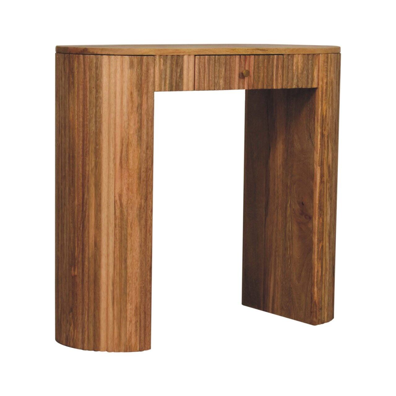 Back. Artisan Furniture - Artisan Furniture Solid Wood Soba Straight Console Table, 1 Drawer, Light Brown - Brown.