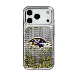 Keyscaper - NFL - Baltimore Ravens iPhone Text Backdrop Design Glitter Case - 14 - Multicolor