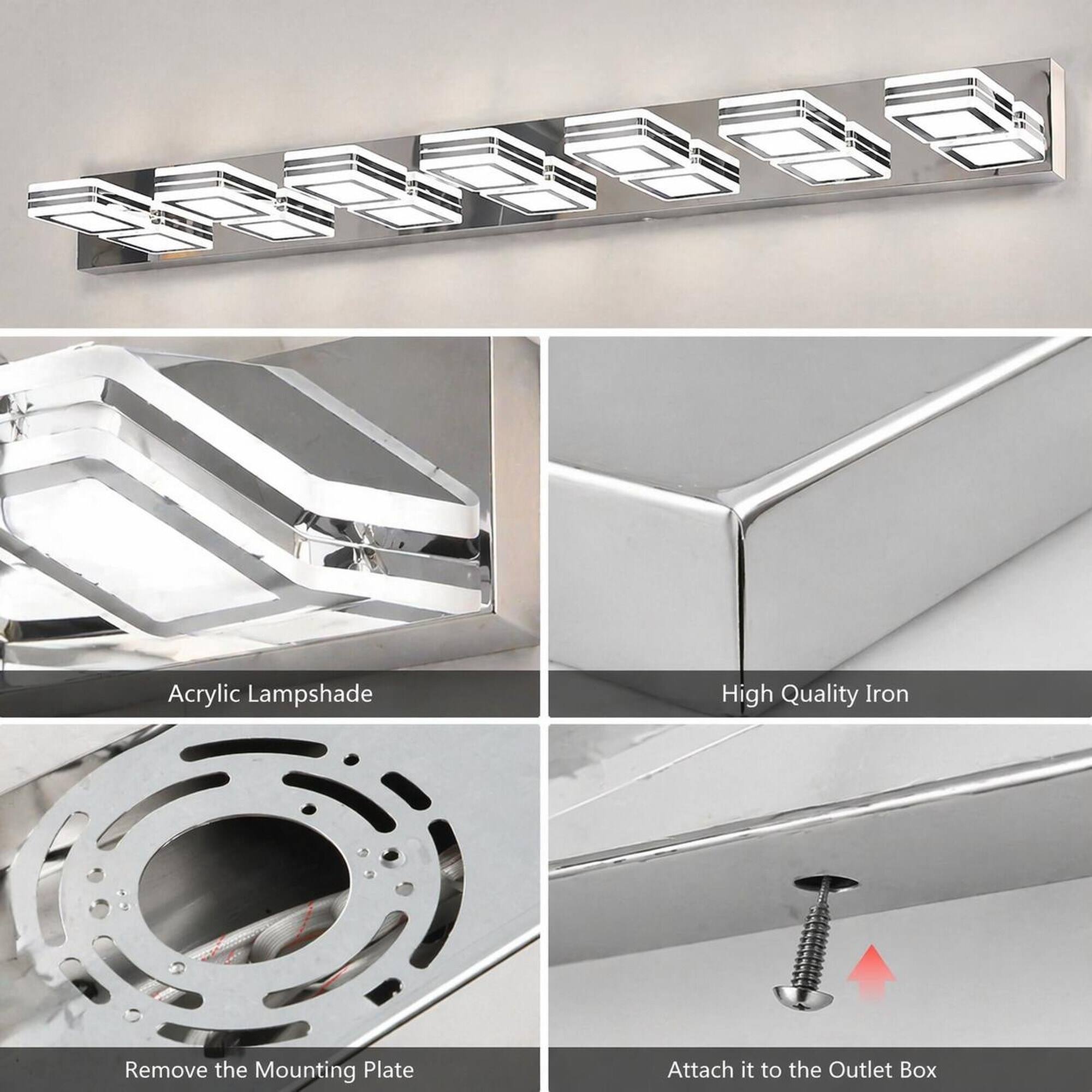 Acrylic Lampshade  
High Quality Iron  
Remove the Mounting Plate  
Attach it to the Outlet Box