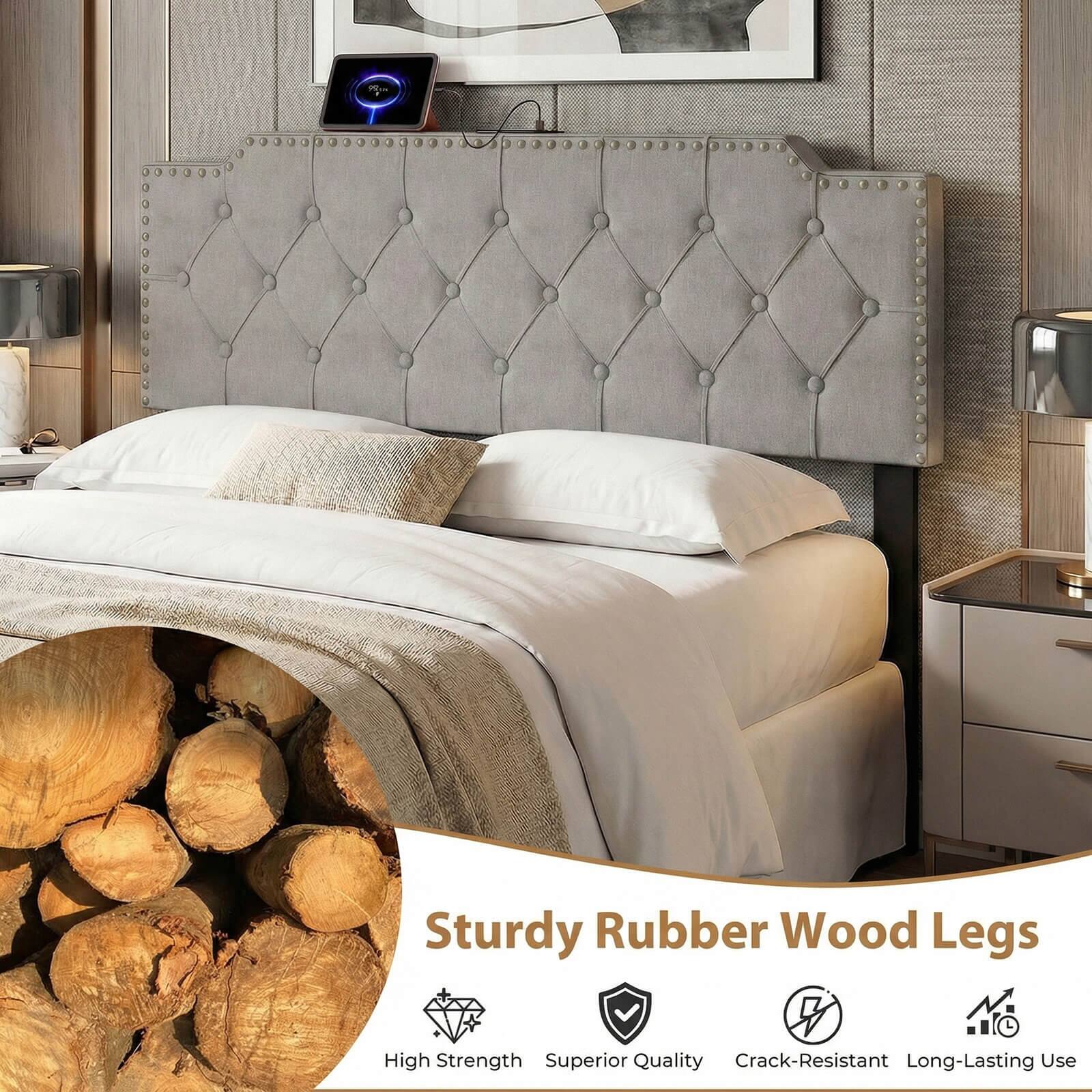 Sturdy Rubber Wood Legs  
High Strength  
Superior Quality  
Crack-Resistant  
Long-Lasting Use