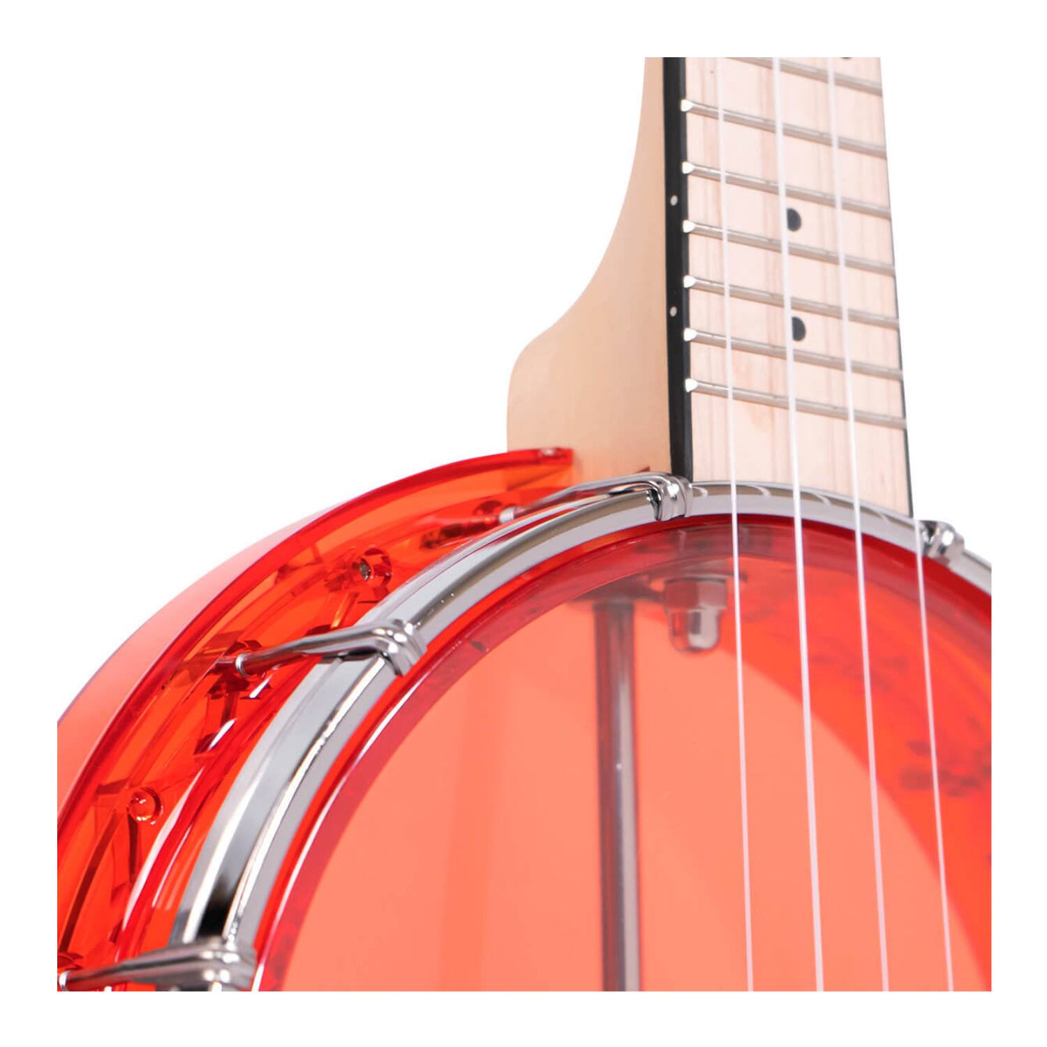 Back. Gold Tone - Gold Tone Little Gem: See-Through Banjo-Ukuleles with Gig Bag (Ruby).