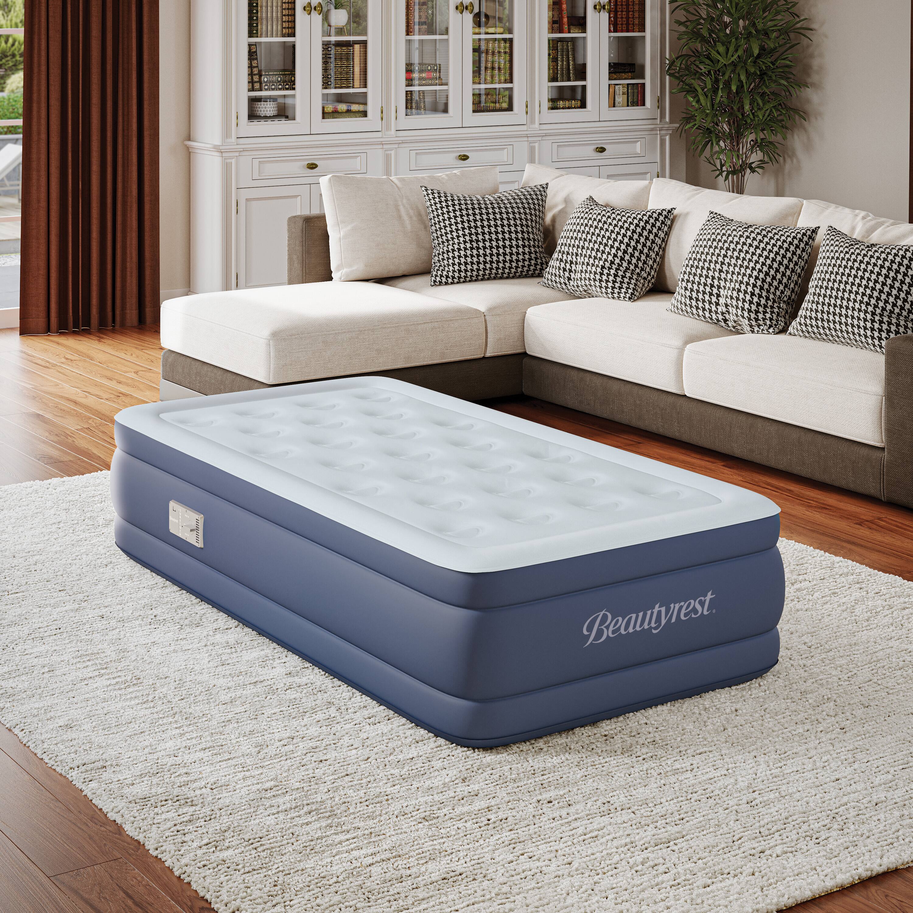 Alt View 2. Beautyrest - 17" Supreme Air Auto Shut-Off Air Mattress with Built-in SureLock Pump and Auto Shut-Off - White; Blue.