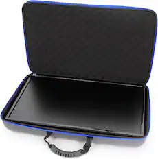 Front. CASEMATIX - Portable Monitor Case for 15.6" to 24" Gaming Monitors or Laptop Portable Screens, Hard Shell Screen Cover with Foam - Gray.