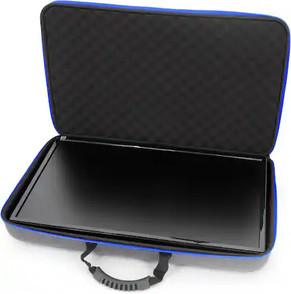 Front. CASEMATIX - Portable Monitor Case for 15.6" to 24" Gaming Monitors or Laptop Portable Screens, Hard Shell Screen Cover with Foam - Black.