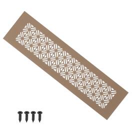 Unique Bargains - 12"x3" Door Air Vent Cover (fits 10.4x2.5"), Heavy Duty Aluminum Alloy Grille Louvered w/ Screws for Cabinet Wardrobe - Brown