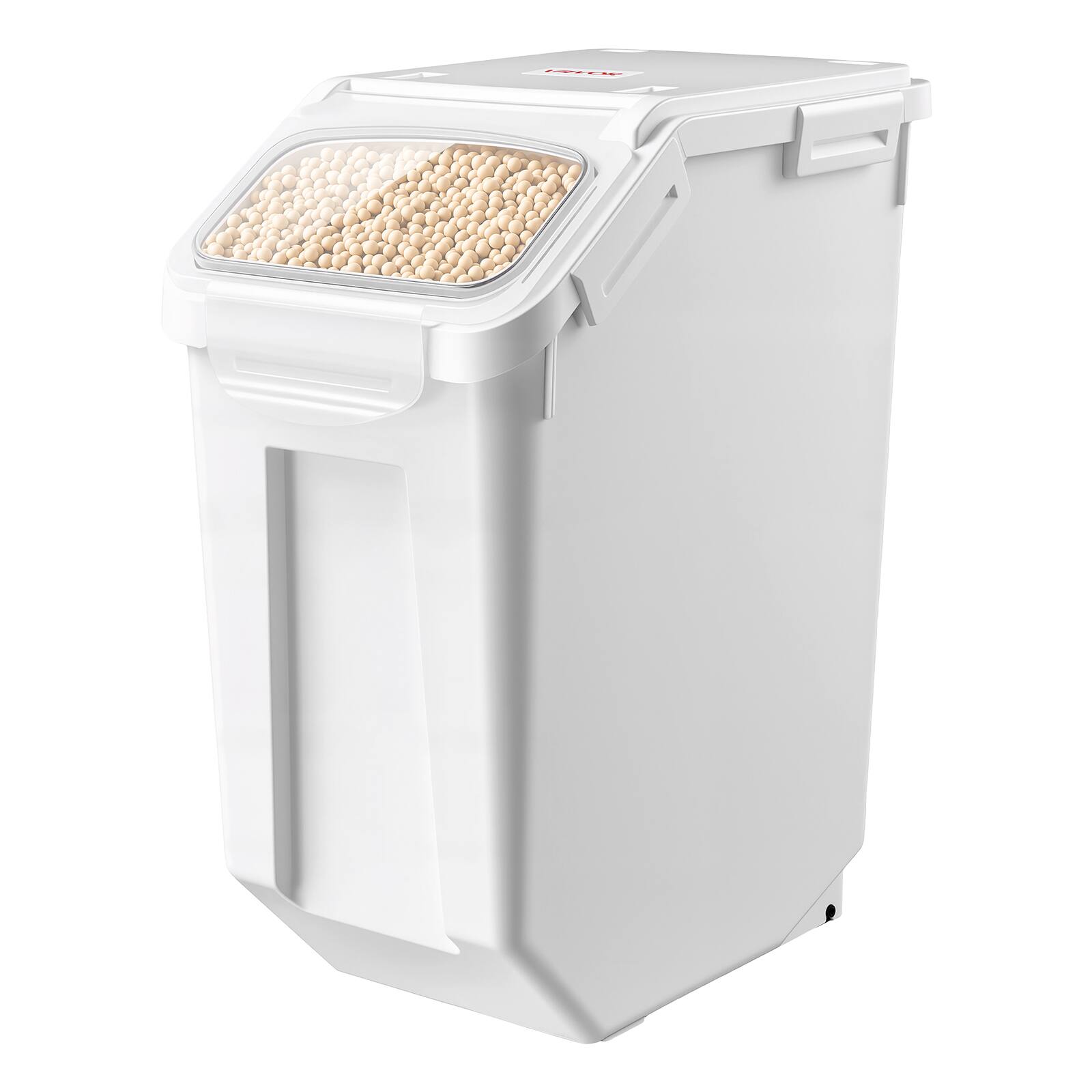 Alt View 5. VEVOR - Rice Storage Container 2 Pack 32 lbs/5.28 Gallons Dog Food Dispenser, for Kitchen Pantry, 20L x 2 Grain Cereal Flour - White.