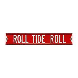 Authentic Street Signs - Alabama Tide 6" x 36" College Ave Team Street Sign - Crimson
