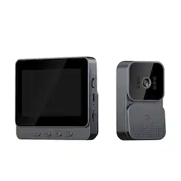 Cluzine - 2.4G Wireless Video Doorbell, 4.3" IPS Screen, 2-Way Audio, IR Night Vision, No WiFi Needed