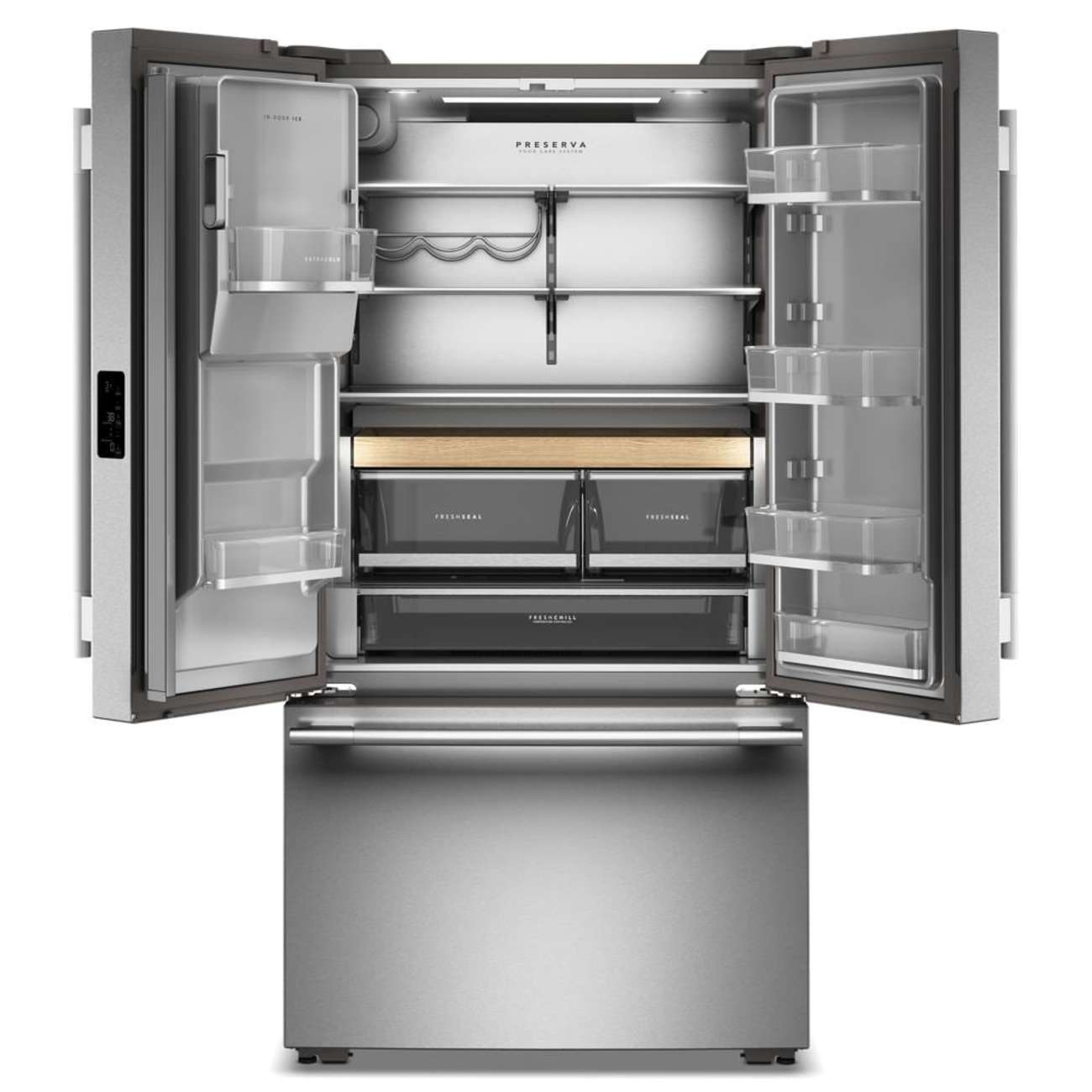 Alt View 14. KitchenAid - KitchenAid - Counter-Depth French Door Refrigerator with Intelligent Auto Fill - PrintShield Stainless.