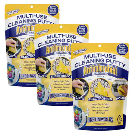 Easily Cleans Hard-to-Reach Places!
MULTI-USE CLEANING PUTTY
Antimicrobial TECHNOLOGY
MORE SCIENCE- LESS STINK!
AUTO
ELECTRONICS
Helps Fight Odor
Laboratory Tested
Reusable Dozens of Times!
UNSTINKABLES
PRODUCT PROTECTION STAYS IN PUTTY
DUST
POLLIN
AUTO
ELECTRONICS
HOME
UNSTINKABLES
PET
Easily Cleans Hard-to-Reach Places!
MULTI-USE CLEANING PUTTY
Antimicrobial TECHNOLOGY
MORE SCIENCE- LESS STINK!
AUTO
ELECTRONICS
Helps Fight Odor
Laboratory Tested
Reusable Dozens of Times!
UNSTINKABLES
PRODUCT PROTECTION STAYS IN PUTTY
DUST
POLLIN
AUTO
ELECTRONICS
HOME
UNSTINKABLES
PET
Easily Cleans Hard-to-Reach Places!
MULTI-USE CLEANING PUTTY
Antimicrobial TECHNOLOGY
MORE SCIENCE- LESS STINK!
AUTO
ELECTRONICS
Helps Fight Odor
Laboratory Tested
Reusable Dozens of Times!
UNSTINKABLE