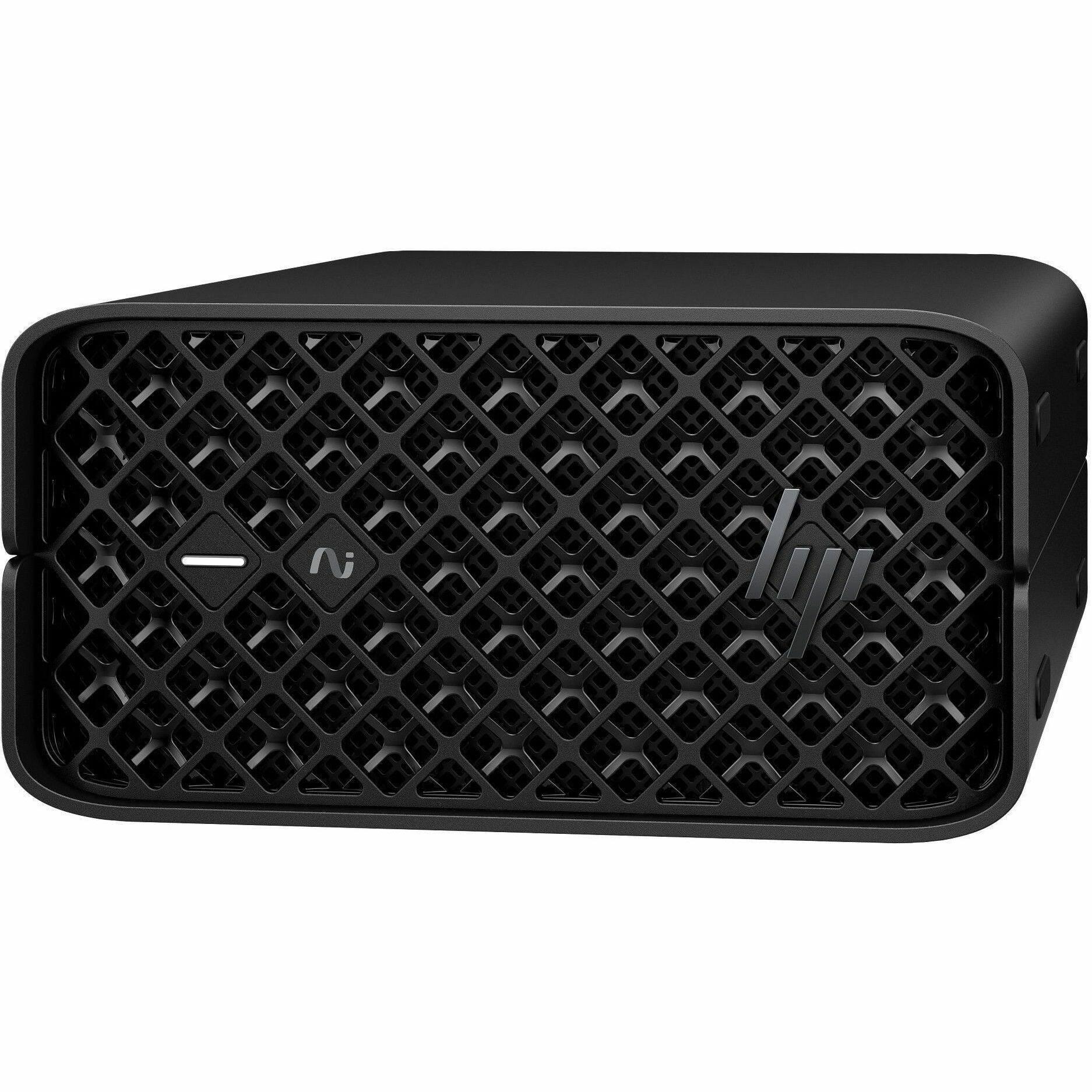 Alt View 1. HP - HP Z2 Mini G1a Workstation - 1 x AMD Ryzen AI Max+ PRO 395 - 128 GB - 2 TB SSD - Mini PC - Jet Black - AMD Chip - Black.