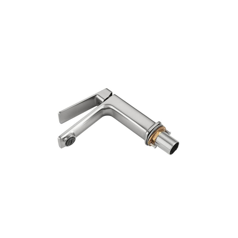 Alt View 1. Elegant Kitchen and Bath - Lena Single Hole Single Handle Bathroom Faucet in Brushed Nickel - Brushed Nickel.