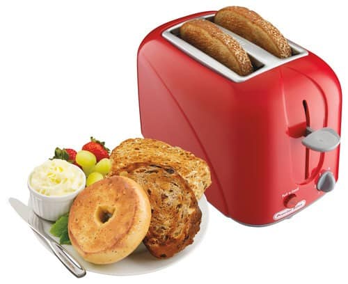 Angle. Proctor Silex - 2-Slice Toaster - Red.