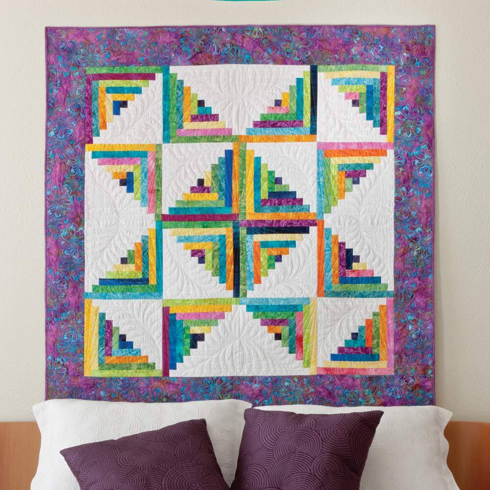 Back. AccuQuilt - GO! Fabric Cutting Dies-Log Cabin 12 in. Finished by Leslie Main,Black - Black.