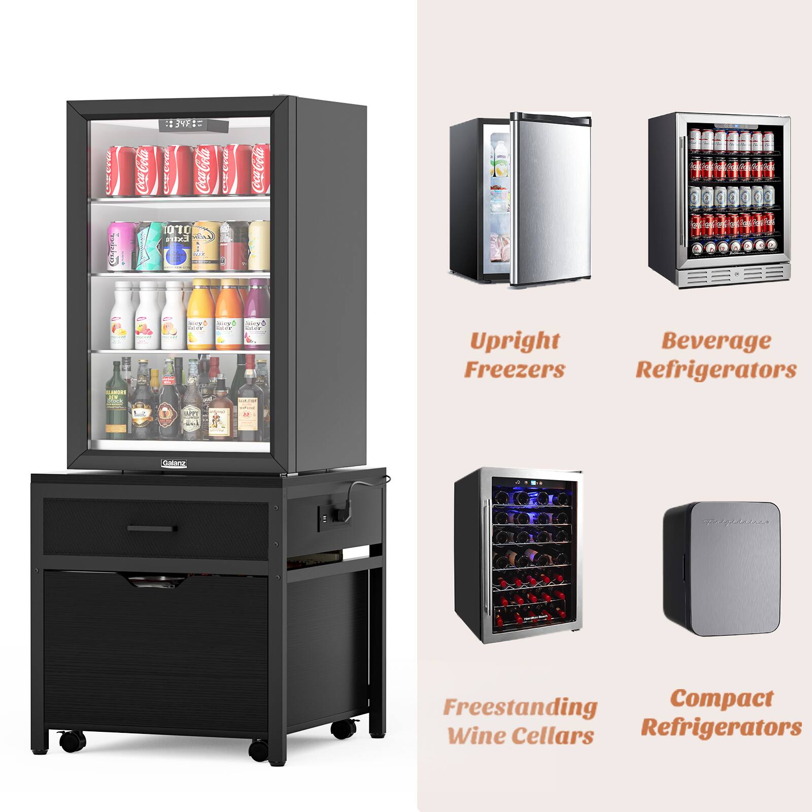 1 b CocaCola E  BEHO Coca-Cola 070 X aA : - CR 3 CocaCola  : : : - : a soor Sug Sescg d Sc COdT E Upright Beverage Freezers Refrigerators  da .. ARNR errctvo Freestanding Compact Wine Cellars Refrigerators