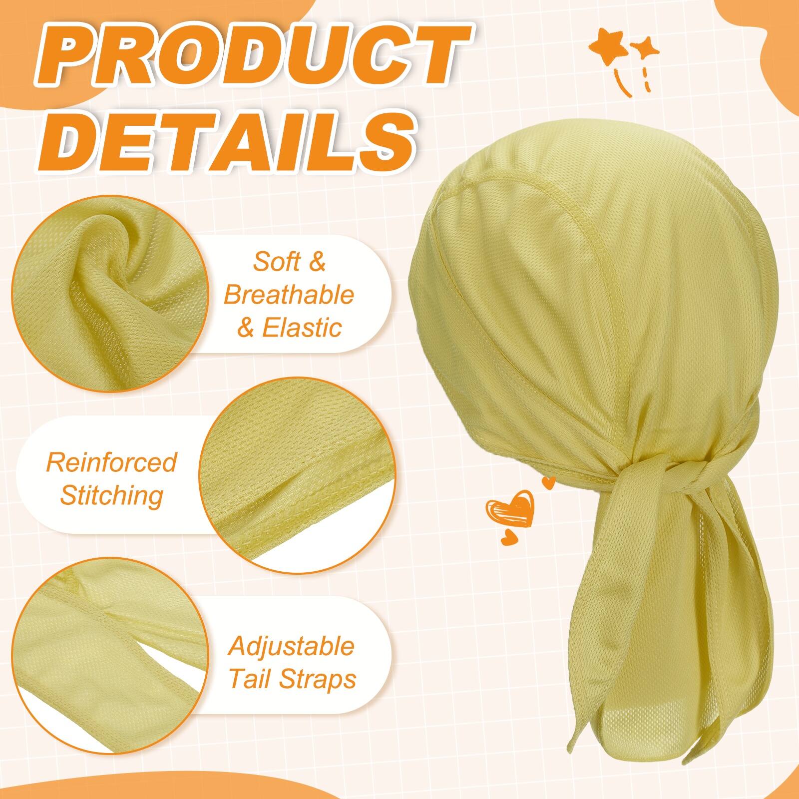 PRODUCT DETAILS

- Soft & Breathable & Elastic
- Reinforced Stitching
- Adjustable Tail Straps