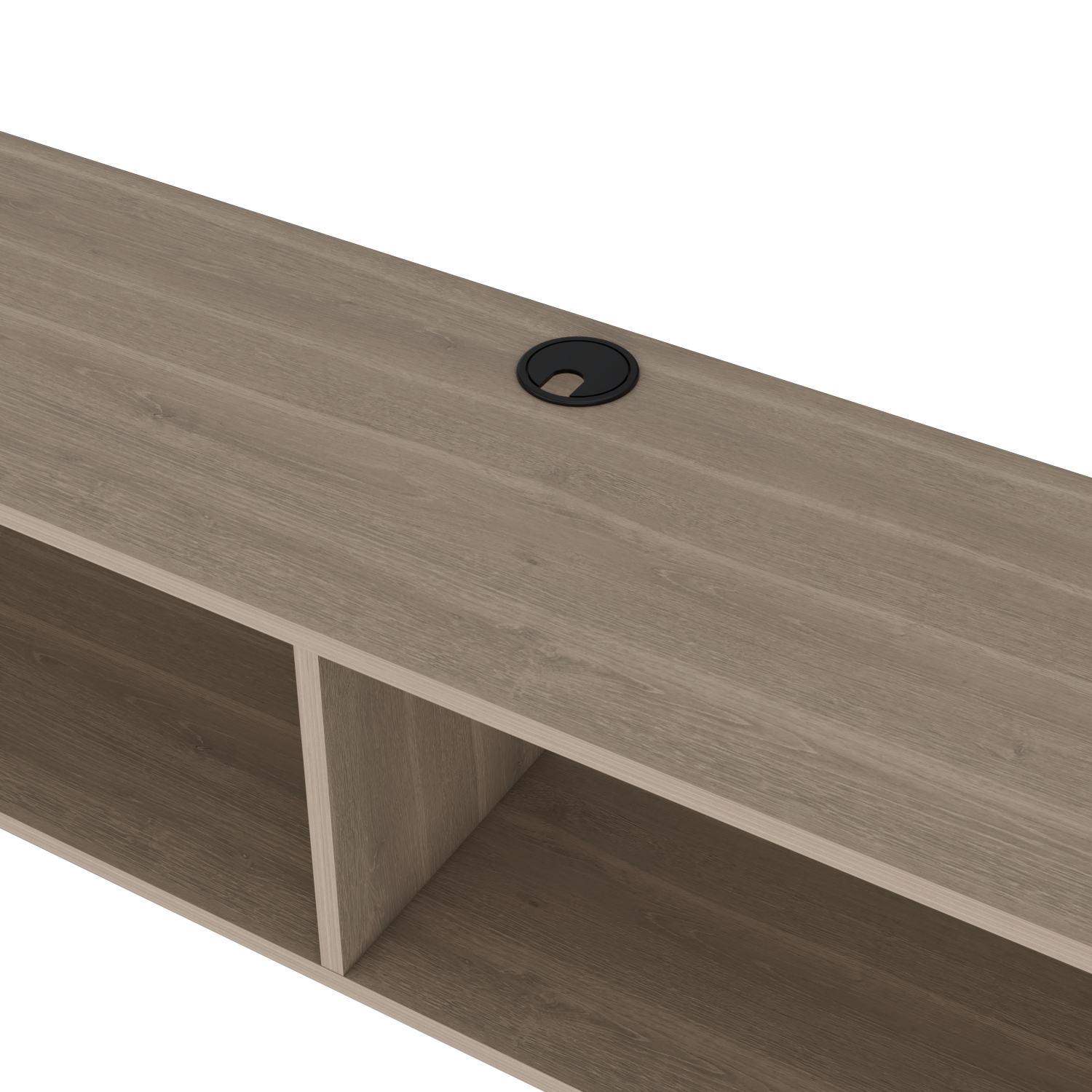 Alt View 1. Spaco - Spaco Oak Floating TV Stand, Modern 2 Shelf Media Console with Cable Management, for Living Room and Bedroom - White Oak.