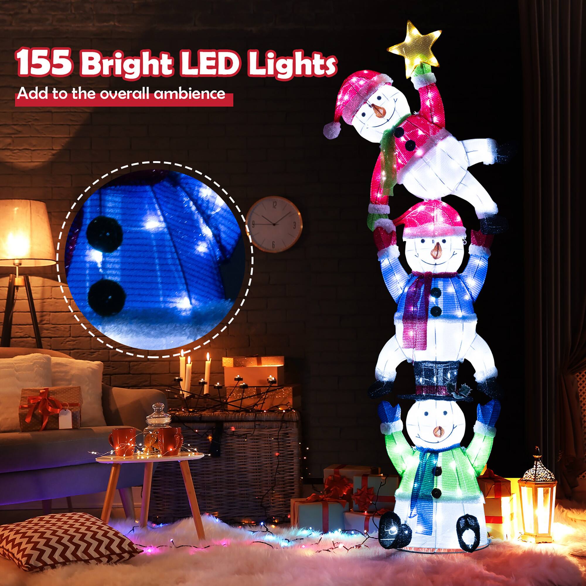 155 Bright LED Lights  
Add to the overall ambiance