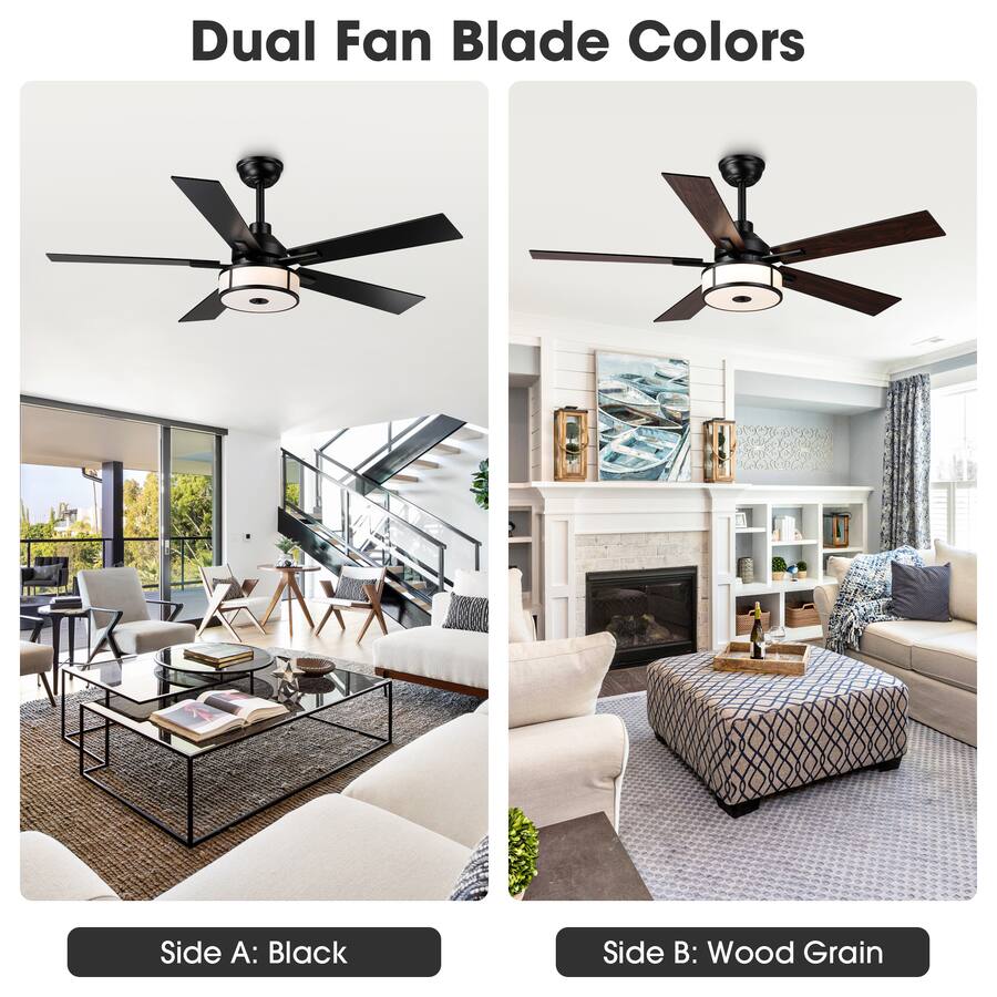 Parrot Uncle 52 Modern LED Ceiling Fan With Light And Remote Black parrot-uncle-52-modern-led-ceiling-fan-with-light-and-remote-black