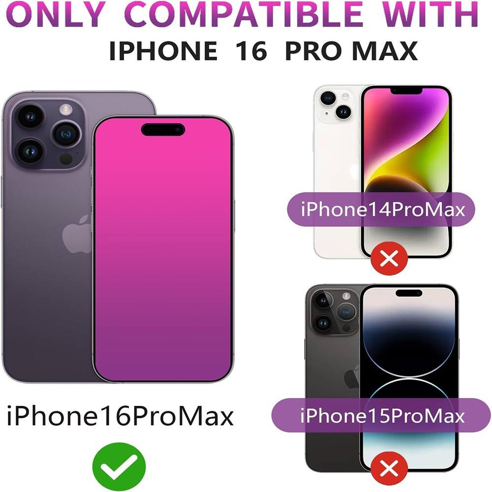 ONLY COMPATIBLE WITH  
IPHONE 16 PRO MAX  

iPhone14ProMax ❌  
iPhone16ProMax ✔️  
iPhone15ProMax ❌