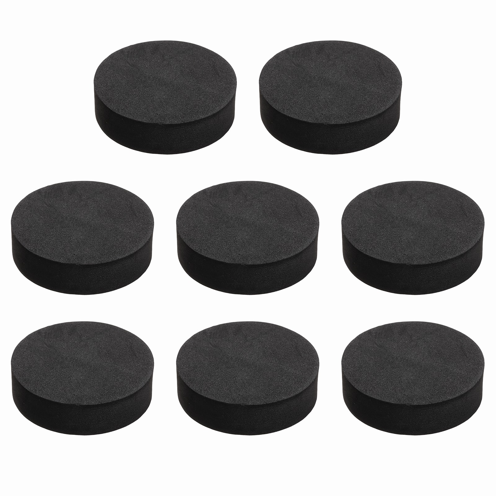 Unique Bargains - Single Sided Speaker Isolation Pads 55x16mm Round EVA Acoustic Foam Anti-Vibration Feet for Speaker Subwoofer, 8pcs - Black