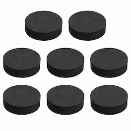 Unique Bargains - Single Sided Speaker Isolation Pads 55x16mm Round EVA Acoustic Foam Anti-Vibration Feet for Speaker Subwoofer, 8pcs - Black