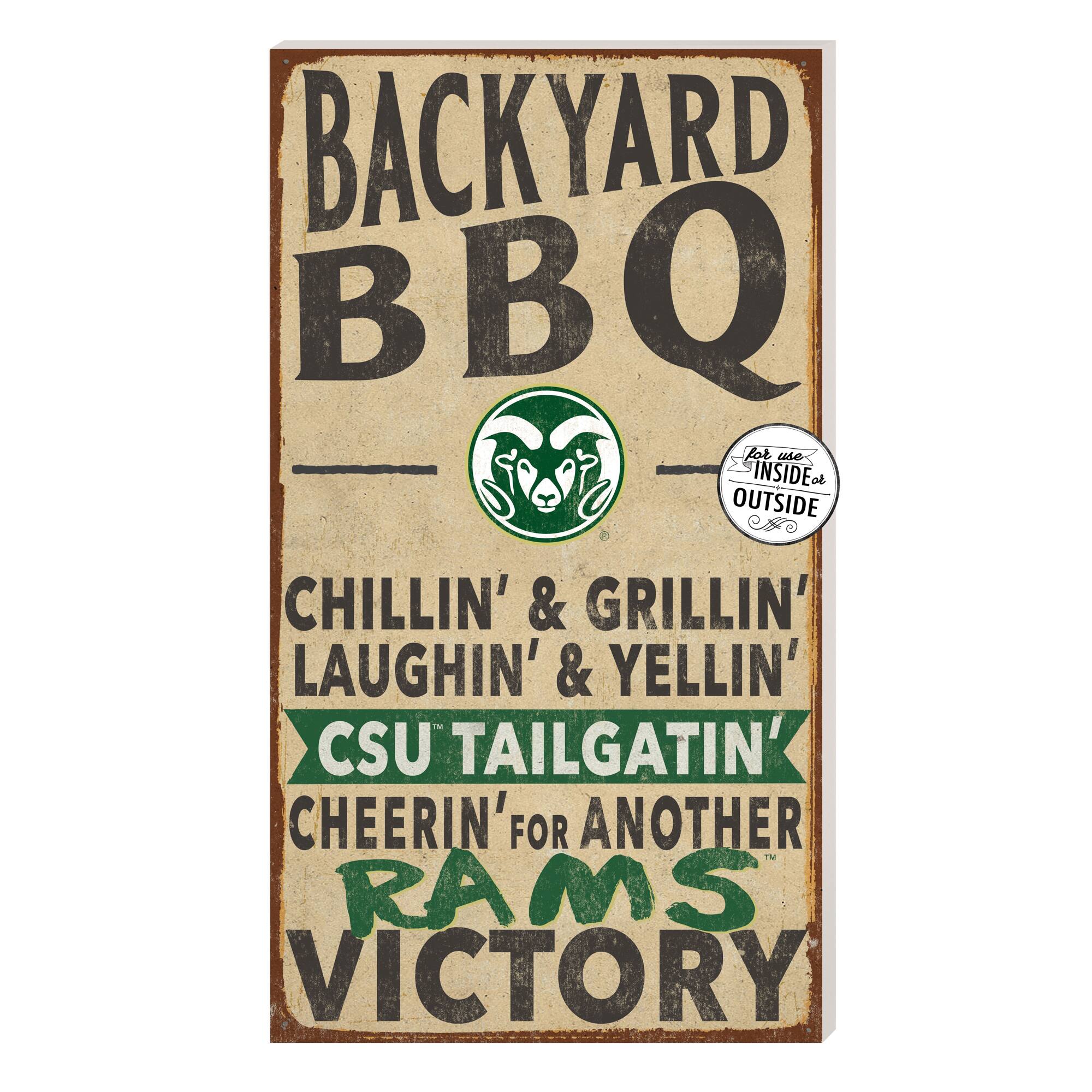 Brown Colorado State Rams 11'' x 20'' Indoor/Outdoor BBQ Sign