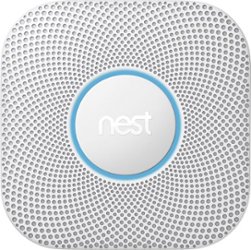 Google - Nest Protect 2nd Generation (Battery) Smart Smoke/Carbon Monoxide Alarm - White - Angle_Zoom