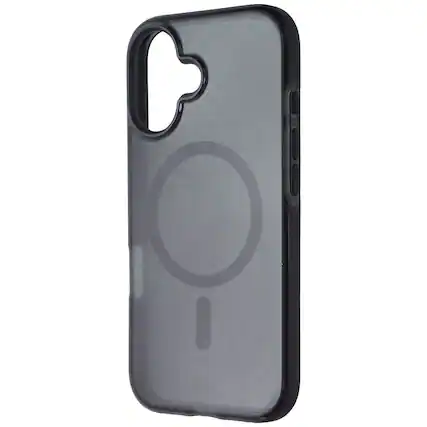Front. Tech21 - Tech21 EvoCheck Series Case for MagSafe for Apple iPhone 16 - Smokey Charcoal - Black.