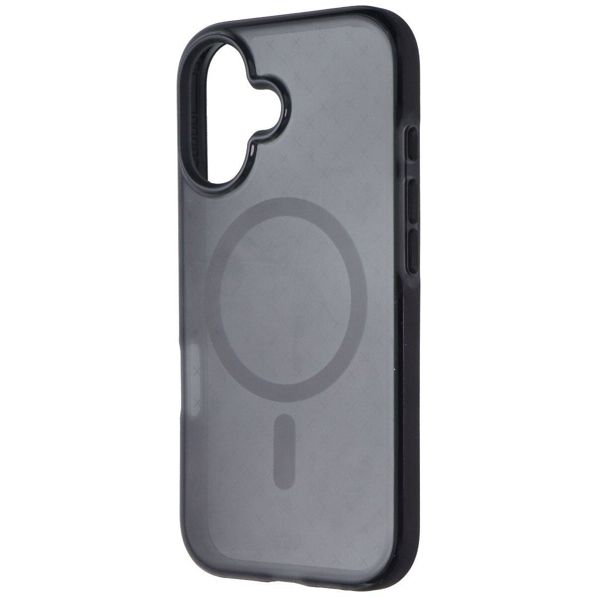 Front. Tech21 - Tech21 EvoCheck Series Case for MagSafe for Apple iPhone 16 - Smokey Charcoal - Black.