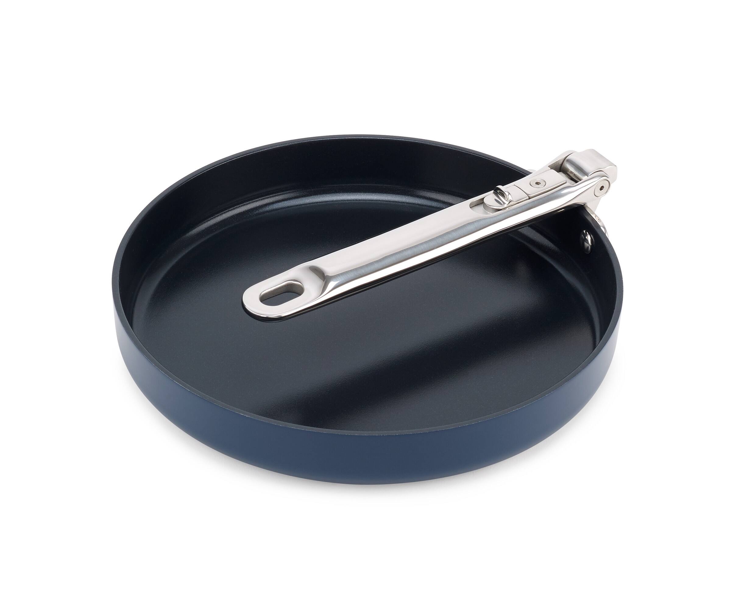 Alt View 1. Joseph Joseph - Space Ceramic Non-stick 9.5" Frying Pan with Folding Handle - Blue.