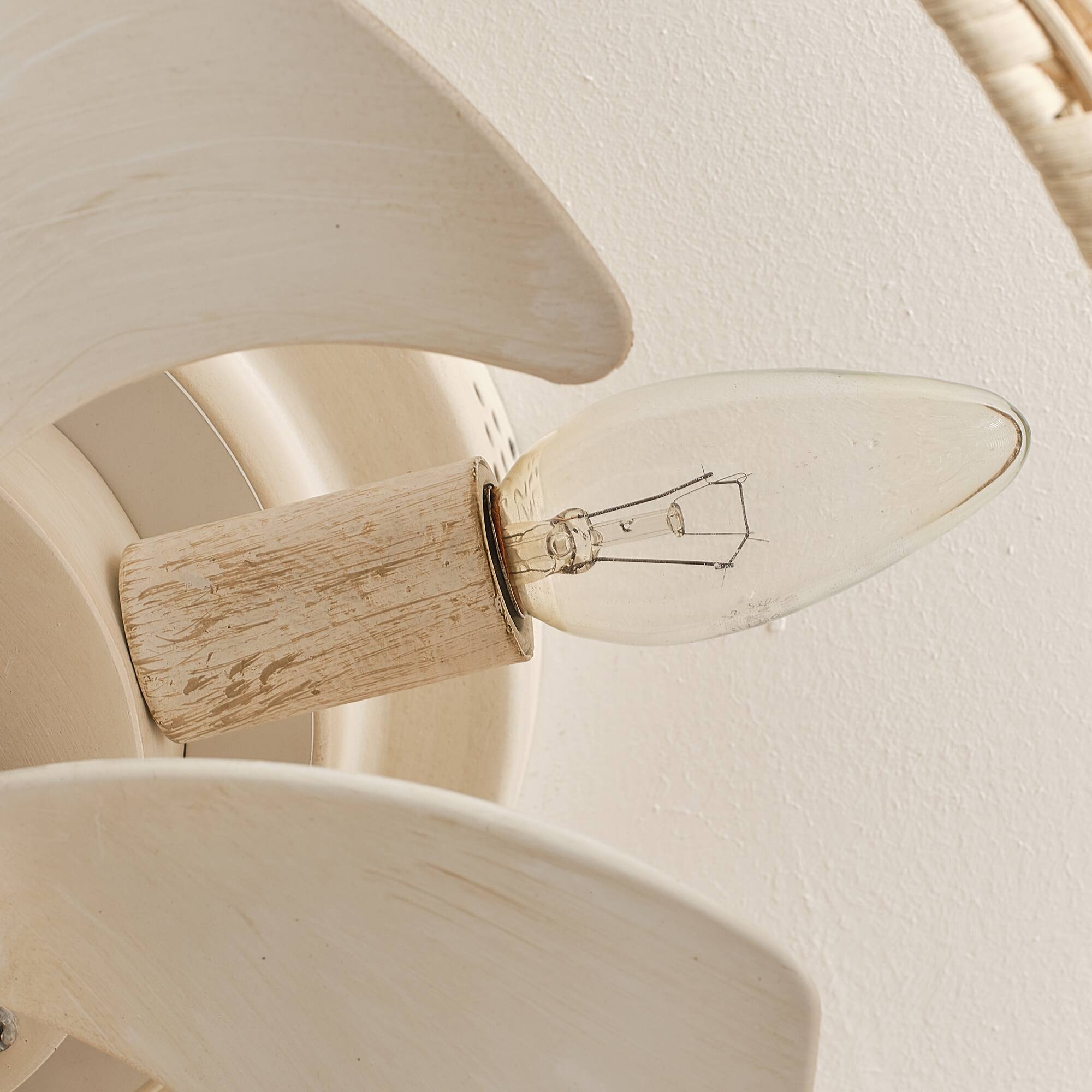 Alt View 5. Vaczon - 20" Boho Rattan Caged Ceiling Fan with Light and Remote, 6-Speed Reversible Blades, Low-Profile Flush Mount Ceiling Fan - Natural Rattan.