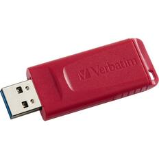 Front. Verbatim - Verbatim 16GB Store 'n' Go USB Flash Drive - Red - 16 GB - USB 2.0 - Red - Lifetime Warranty - 1 Each - Red.